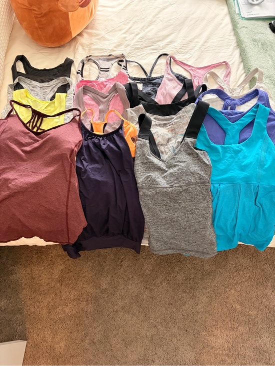 lululemon athletica Tops - Lululemon Mixed Activewear Tank Tops - Bright Multi-Color Set